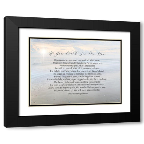 If You Could See Me Now - Ocean Black Modern Wood Framed Art Print with Double Matting by Deiter, Lori