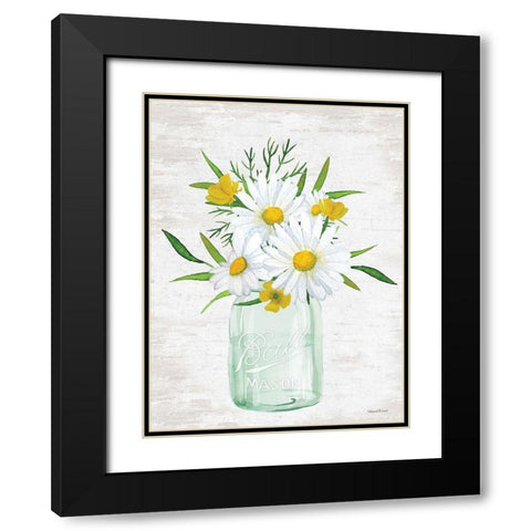 Floral Bouquet 3 Black Modern Wood Framed Art Print with Double Matting by Lettered and Lined