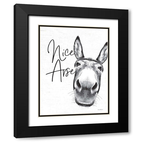 Nice Arse Black Modern Wood Framed Art Print with Double Matting by Lettered and Lined