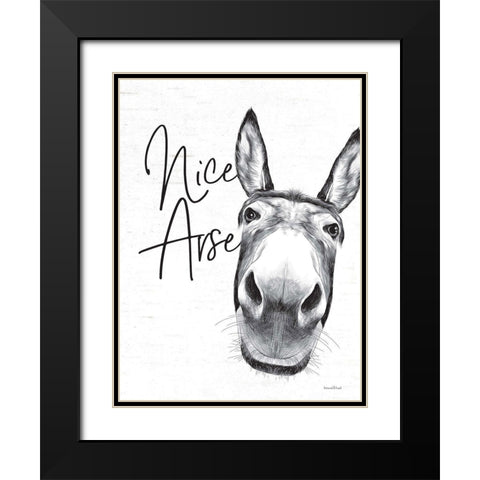 Nice Arse Black Modern Wood Framed Art Print with Double Matting by Lettered and Lined