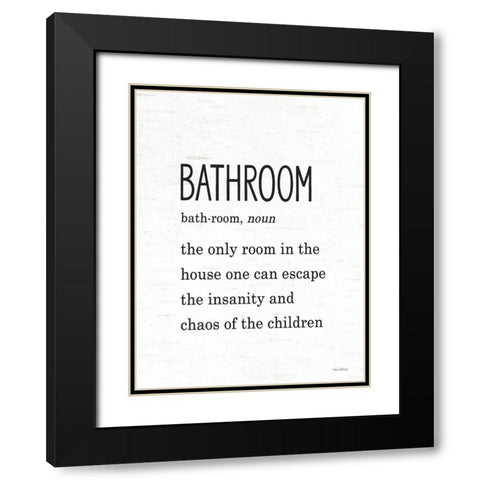 Bathroom Escape Black Modern Wood Framed Art Print with Double Matting by Lettered and Lined