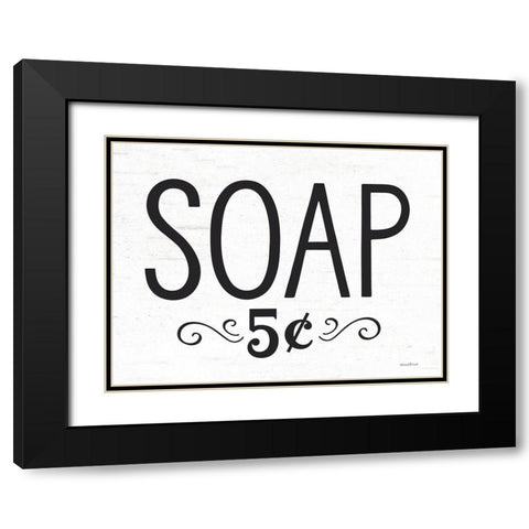 Soap Black Modern Wood Framed Art Print with Double Matting by Lettered and Lined