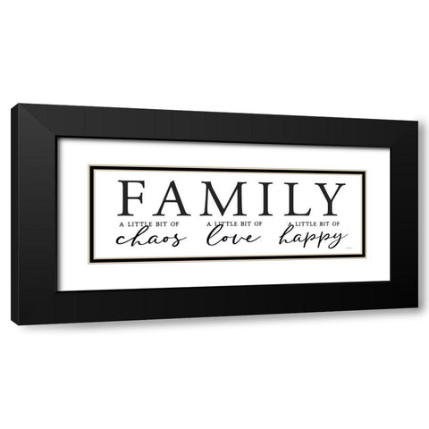 Family Black Modern Wood Framed Art Print with Double Matting by Lettered and Lined