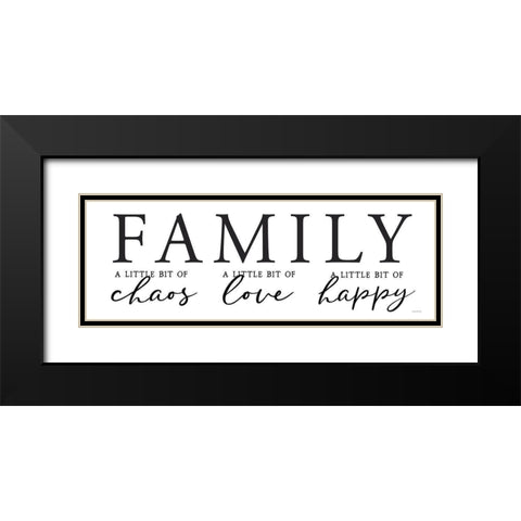 Family Black Modern Wood Framed Art Print with Double Matting by Lettered and Lined