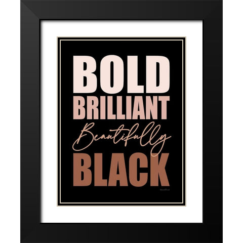Beautifully Black Black Modern Wood Framed Art Print with Double Matting by Lettered and Lined