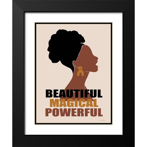 Beautiful Black Modern Wood Framed Art Print with Double Matting by Lettered and Lined