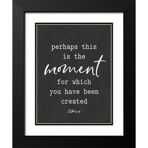 This is the Moment Black Modern Wood Framed Art Print with Double Matting by lettered And lined