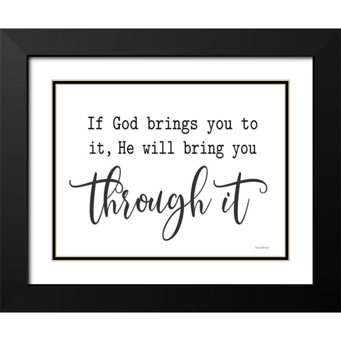 Through It Black Modern Wood Framed Art Print with Double Matting by lettered And lined