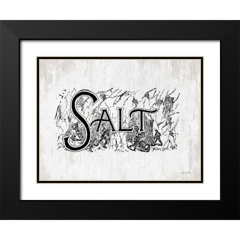Salt Black Modern Wood Framed Art Print with Double Matting by lettered And lined