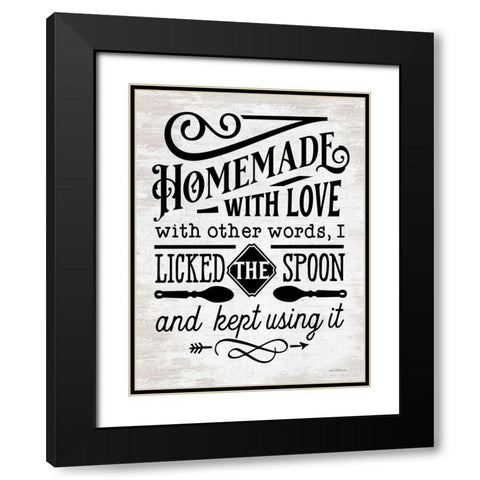 Homemade With Love Black Modern Wood Framed Art Print with Double Matting by lettered And lined