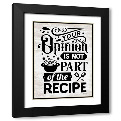 Your Opinion II Black Modern Wood Framed Art Print with Double Matting by lettered And lined