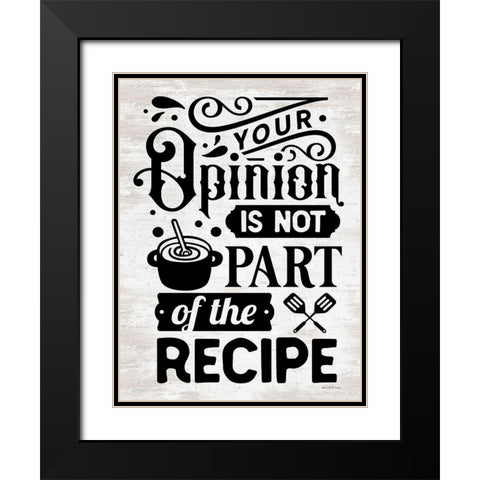 Your Opinion II Black Modern Wood Framed Art Print with Double Matting by lettered And lined