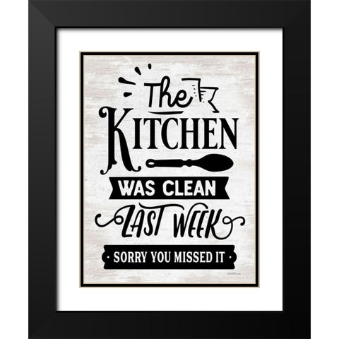 Clean Last Week Black Modern Wood Framed Art Print with Double Matting by lettered And lined