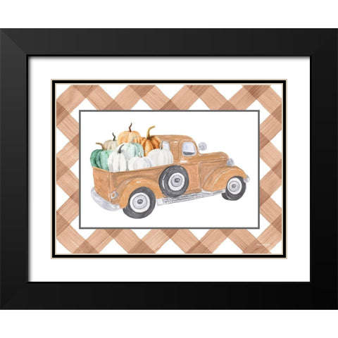 Autumn Haul Black Modern Wood Framed Art Print with Double Matting by Lettered And Lined