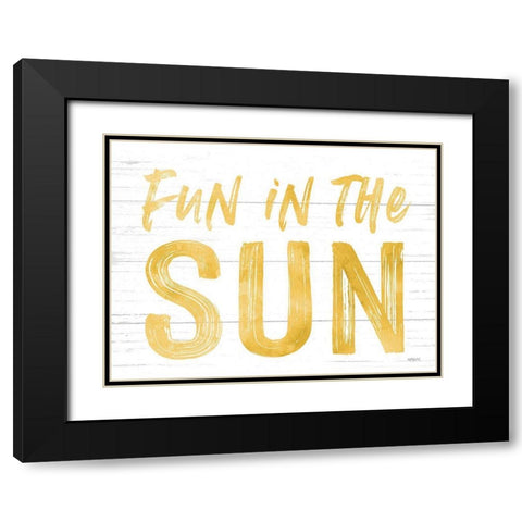 Fun in the Sun Black Modern Wood Framed Art Print with Double Matting by Lettered and Lined