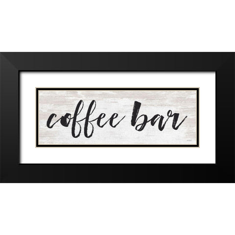 Coffee Bar Black Modern Wood Framed Art Print with Double Matting by Lettered And Lined