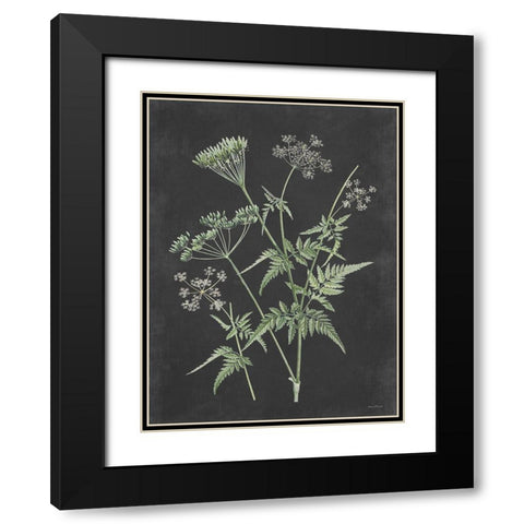 Chives Black Modern Wood Framed Art Print with Double Matting by Lettered and Lined