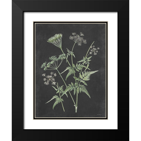 Chives Black Modern Wood Framed Art Print with Double Matting by Lettered and Lined