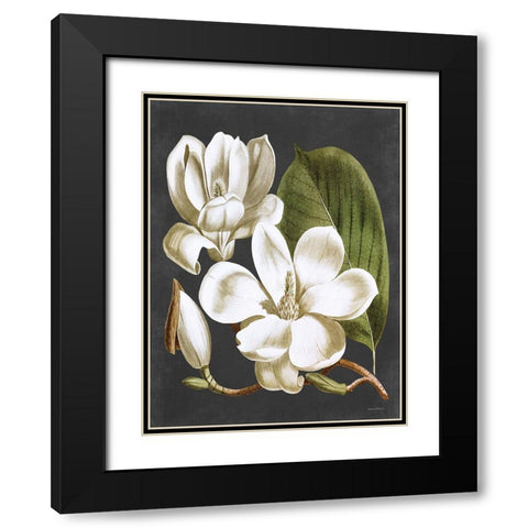 Magnolia Black Modern Wood Framed Art Print with Double Matting by Lettered and Lined