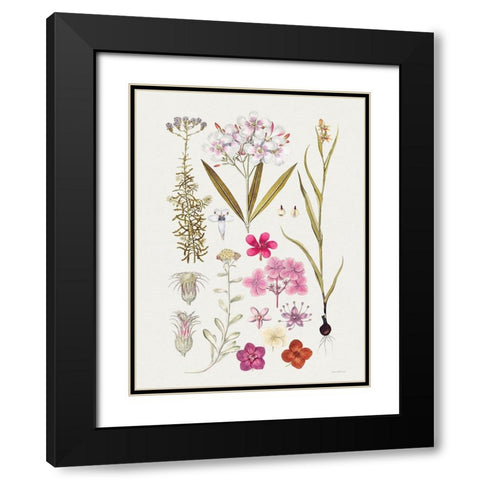 Vintage Bloom Study Black Modern Wood Framed Art Print with Double Matting by Lettered And Lined