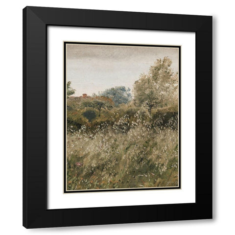 Flowers in the Field II Black Modern Wood Framed Art Print with Double Matting by lettered And lined