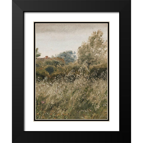 Flowers in the Field II Black Modern Wood Framed Art Print with Double Matting by lettered And lined