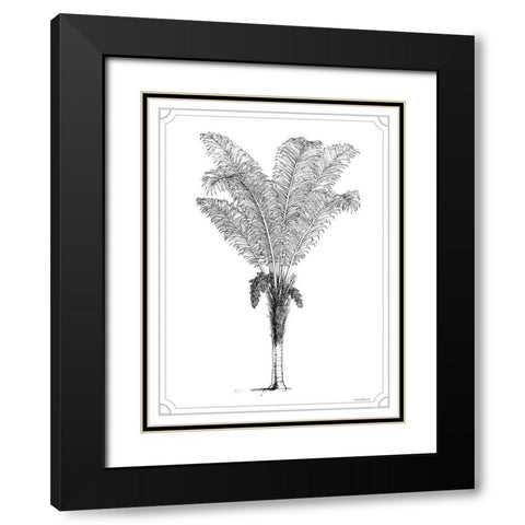 Timeless Palm Black Modern Wood Framed Art Print with Double Matting by Lettered And Lined