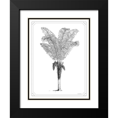 Timeless Palm Black Modern Wood Framed Art Print with Double Matting by Lettered And Lined
