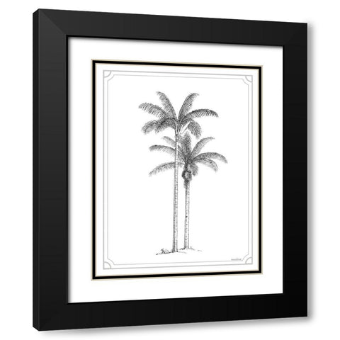 Timeless Palms Black Modern Wood Framed Art Print with Double Matting by Lettered And Lined