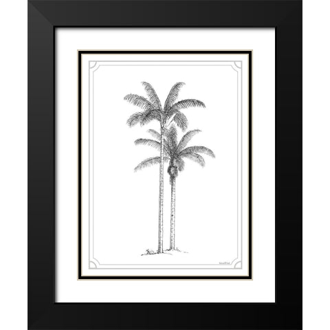 Timeless Palms Black Modern Wood Framed Art Print with Double Matting by Lettered And Lined