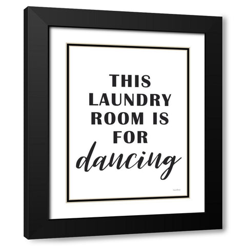 This Landry Room Black Modern Wood Framed Art Print with Double Matting by Lettered And Lined