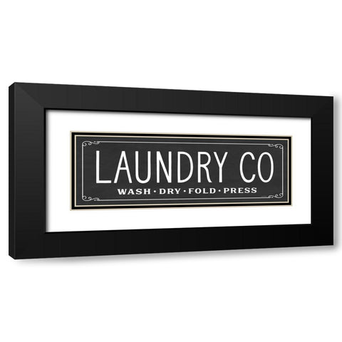 Laundry Co. Black Modern Wood Framed Art Print with Double Matting by Lettered And Lined