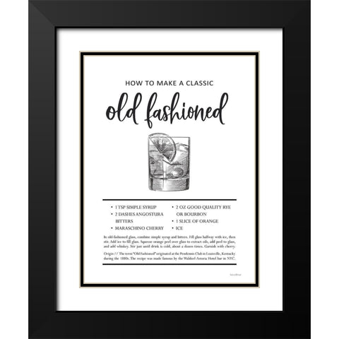Old Fashioned Black Modern Wood Framed Art Print with Double Matting by Lettered And Lined