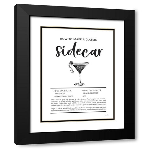 Sidecar Black Modern Wood Framed Art Print with Double Matting by Lettered And Lined