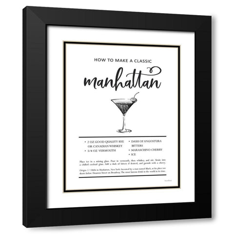 Manhattan Black Modern Wood Framed Art Print with Double Matting by Lettered And Lined