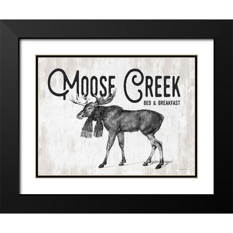 Moose Creek Black Modern Wood Framed Art Print with Double Matting by Lettered And Lined