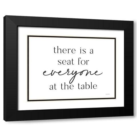 Seat for Everyone Black Modern Wood Framed Art Print with Double Matting by Lettered and Lined