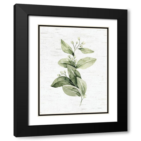 Leafy Retreat 5 Black Modern Wood Framed Art Print with Double Matting by Lettered and Lined