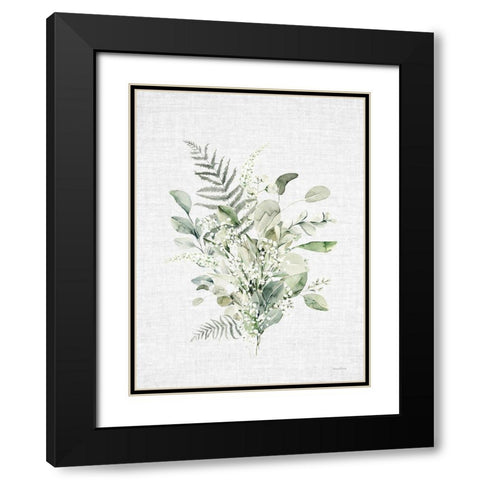 Leafy Retreat 7 Black Modern Wood Framed Art Print with Double Matting by Lettered and Lined