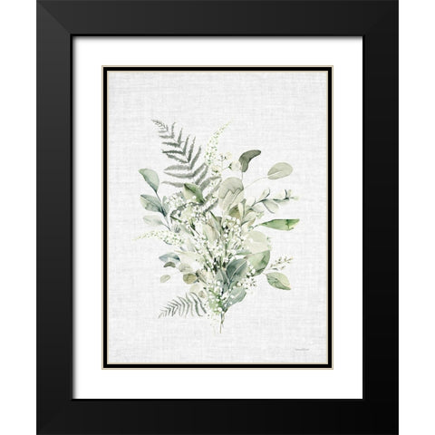 Leafy Retreat 7 Black Modern Wood Framed Art Print with Double Matting by Lettered and Lined