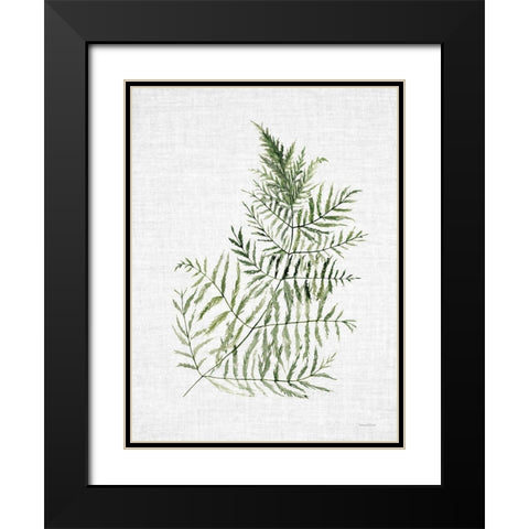 Leafy Retreat 9 Black Modern Wood Framed Art Print with Double Matting by Lettered and Lined