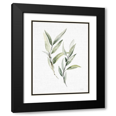 Leafy Retreat 11 Black Modern Wood Framed Art Print with Double Matting by Lettered and Lined