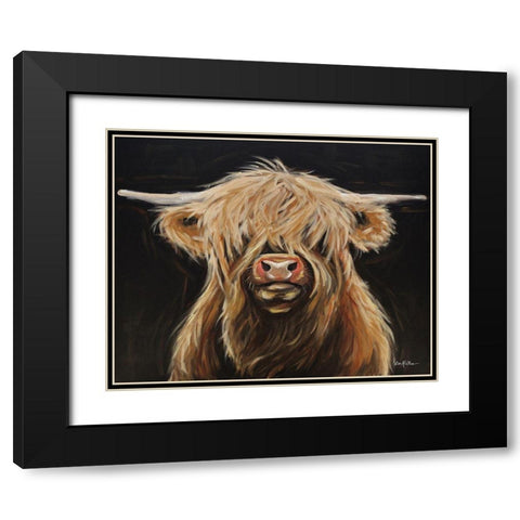 Highland Cow II   Black Modern Wood Framed Art Print with Double Matting by Keller, Lee
