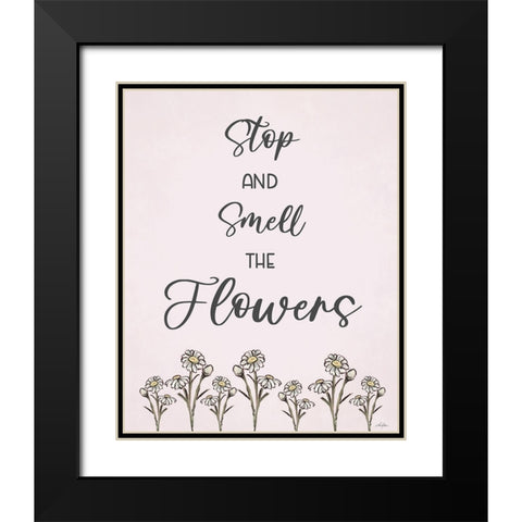 Stop and Smell the Flowers Black Modern Wood Framed Art Print with Double Matting by Keller, Lee