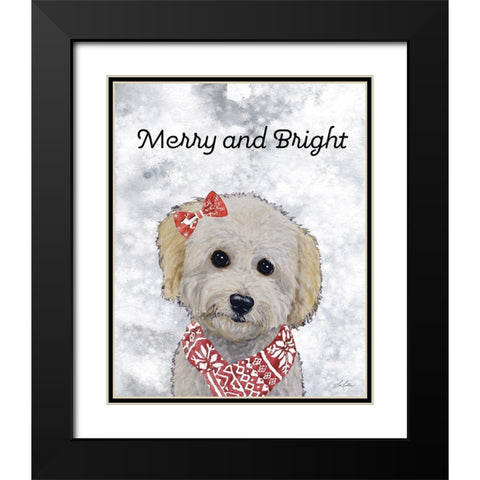 Merry and Bright Black Modern Wood Framed Art Print with Double Matting by Keller, Lee