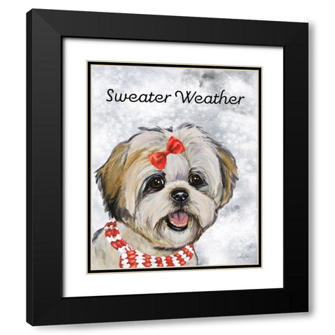 Sweater Weather Black Modern Wood Framed Art Print with Double Matting by Keller, Lee