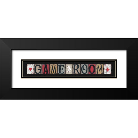 Game Room Black Modern Wood Framed Art Print with Double Matting by Spivey, Linda