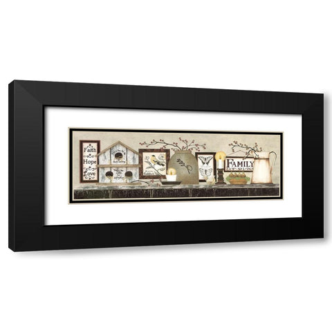 Family is a Blessing Black Modern Wood Framed Art Print with Double Matting by Spivey, Linda