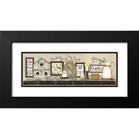 Family is a Blessing Black Modern Wood Framed Art Print with Double Matting by Spivey, Linda