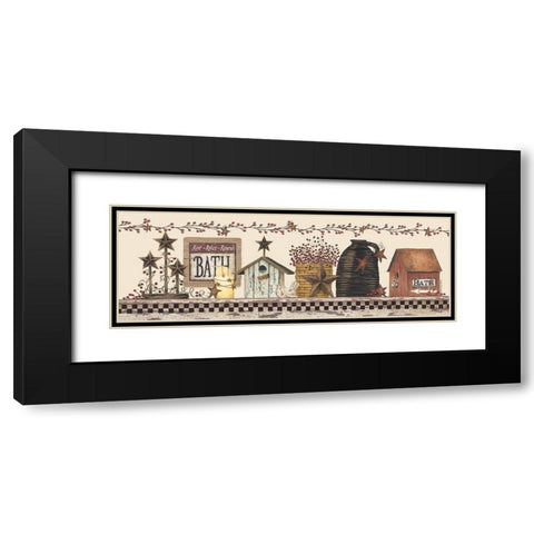 Bath Still Life Black Modern Wood Framed Art Print with Double Matting by Spivey, Linda
